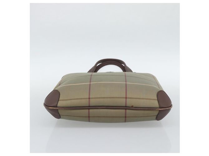 Borsa Tote Burberry Nova Check in tela beige e oro Auth 189920A D'oro - vista 5