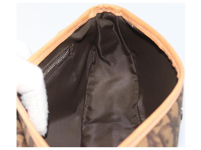 Borsa a tracolla Romantic in tela Trotter Christian Dior PVC Marrone Argento Auth 189117SM - vista 18