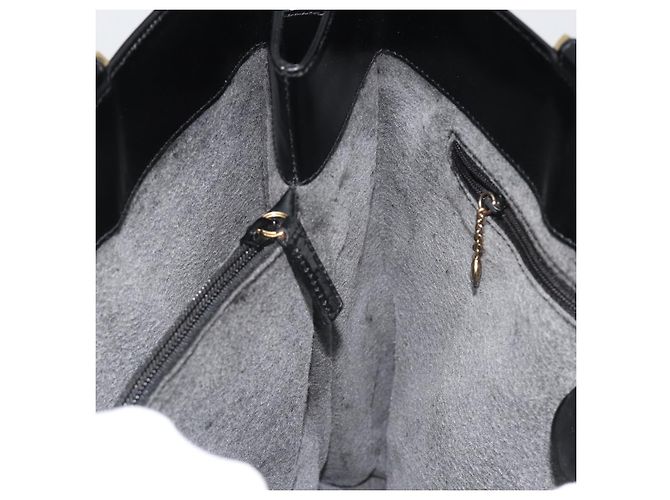 Borsa Tote GUCCI in pelle nera e oro 002 2046 0332 Auth 186559 Nero D'oro - vista 18