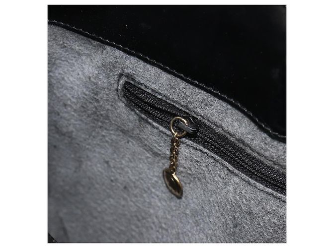 Borsa Tote GUCCI in pelle nera e oro 002 2046 0332 Auth 186559 Nero D'oro - vista 19