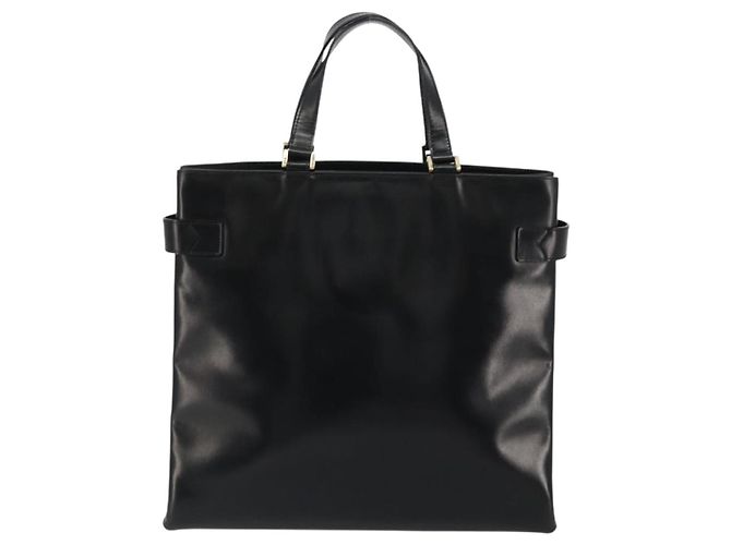 Borsa Tote GUCCI in pelle nera e oro 002 2046 0332 Auth 186559 Nero D'oro - vista 3