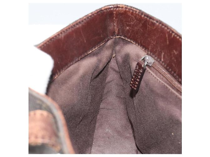 Sac à main GUCCI GG Canvas Marron foncé Argent 73984 Auth ka5065 Argenté - vue 18