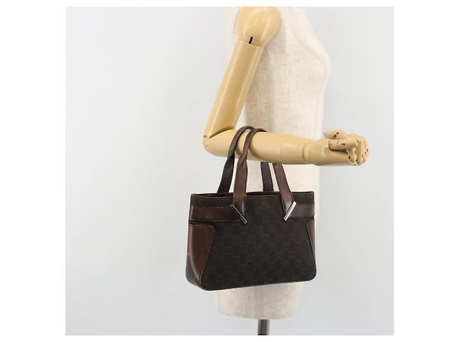 Sac à main GUCCI GG Canvas Marron foncé Argent 73984 Auth ka5065 Argenté - vue 22