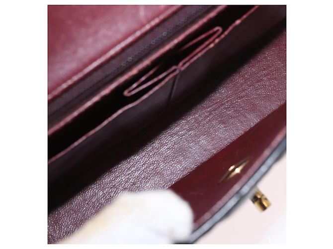 CHANEL Matelasse Chain Shoulder Bag Leather Black Gold CC Auth 188806 Nero D'oro - vista 10