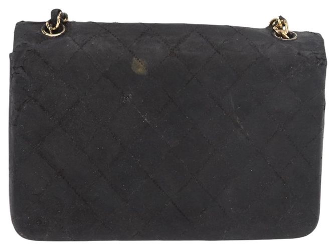 CHANEL Matelasse Chain Shoulder Bag Leather Black Gold CC Auth 188806 Nero D'oro - vista 2