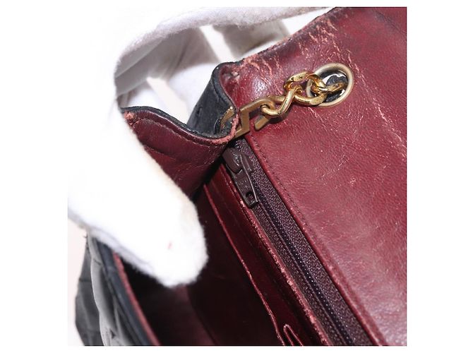 CHANEL Matelasse Chain Shoulder Bag Leather Black Gold CC Auth 188806 Nero D'oro - vista 26