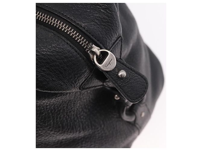Borsa Salvatore Ferragamo in pelle nera argento ka4979 Nero - vista 18