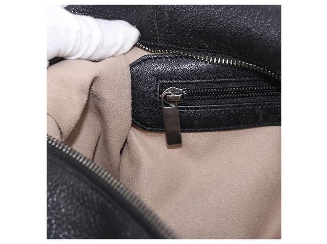 Borsa Salvatore Ferragamo in pelle nera argento ka4979 Nero - vista 21