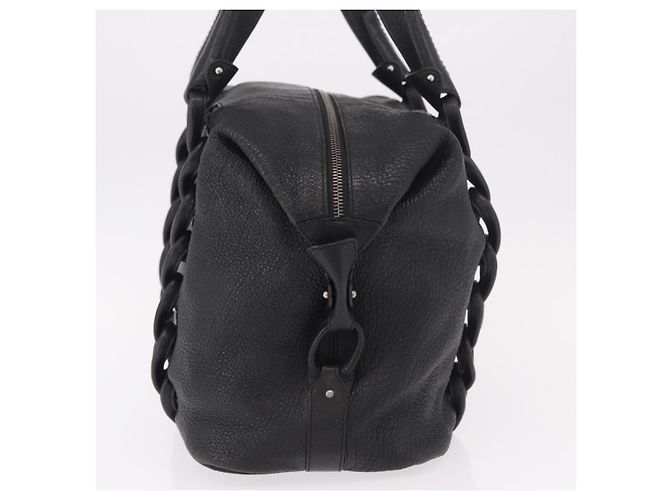 Borsa Salvatore Ferragamo in pelle nera argento ka4979 Nero - vista 3