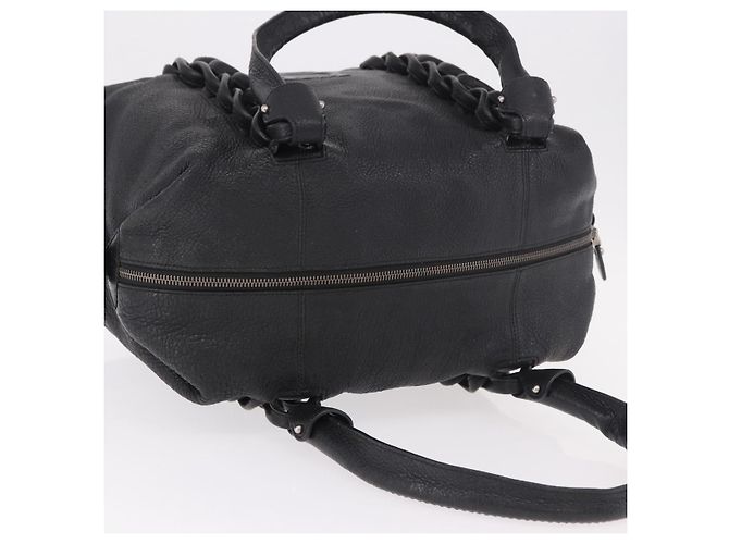 Borsa Salvatore Ferragamo in pelle nera argento ka4979 Nero - vista 6