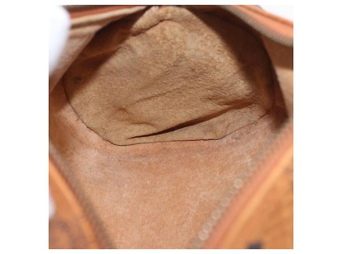 Borsa a Spalla MCM Vicetos Logogram PVC Pelle Marrone Oro Auth 190564 D'oro - vista 19