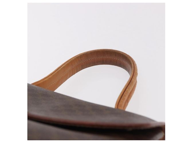 Céline Borsa a Mano CELINE Macadam Canvas PVC Marrone Oro Auth 190562 D'oro - vista 14