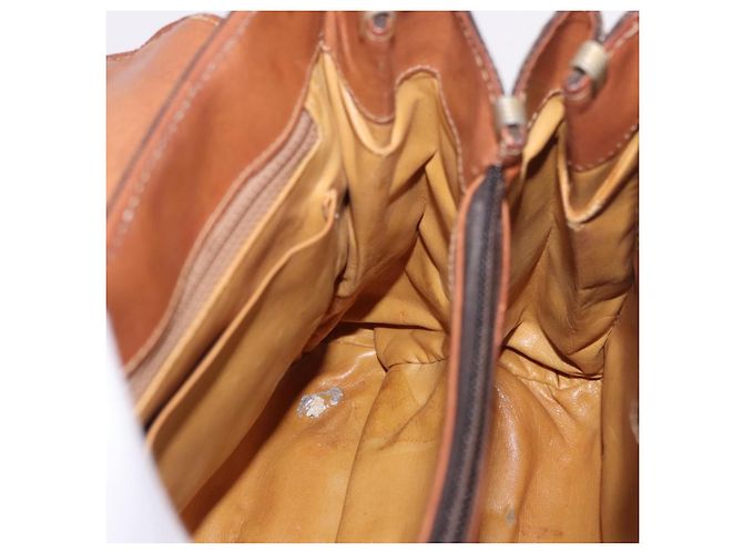 Céline Borsa a Mano CELINE Macadam Canvas PVC Marrone Oro Auth 190562 D'oro - vista 21