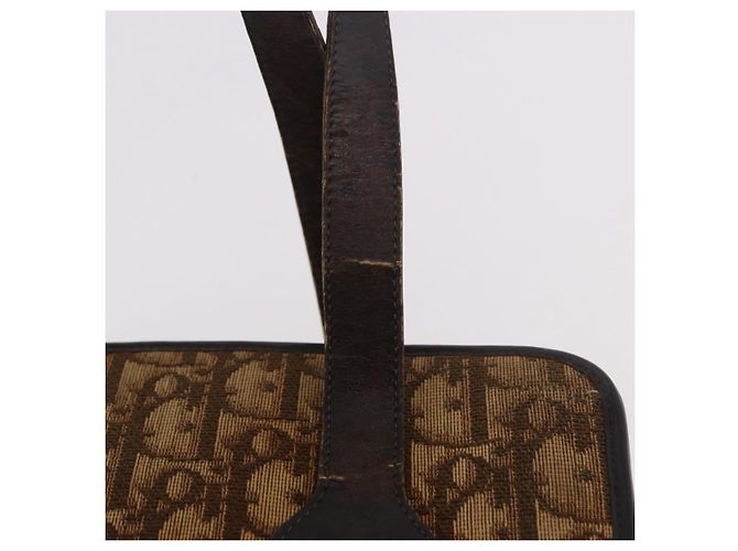 Borsa Christian Dior Trotter Beige Oro Auth 189192 D'oro - vista 10