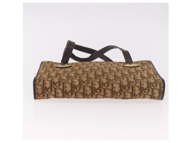 Borsa Christian Dior Trotter Beige Oro Auth 189192 D'oro - vista 11