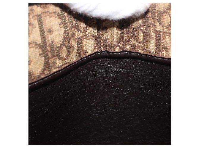 Borsa Christian Dior Trotter Beige Oro Auth 189192 D'oro - vista 17