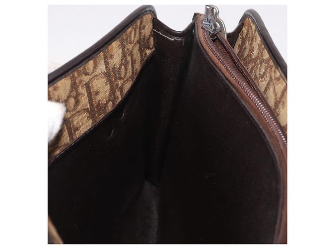 Borsa Christian Dior Trotter Beige Oro Auth 189192 D'oro - vista 19