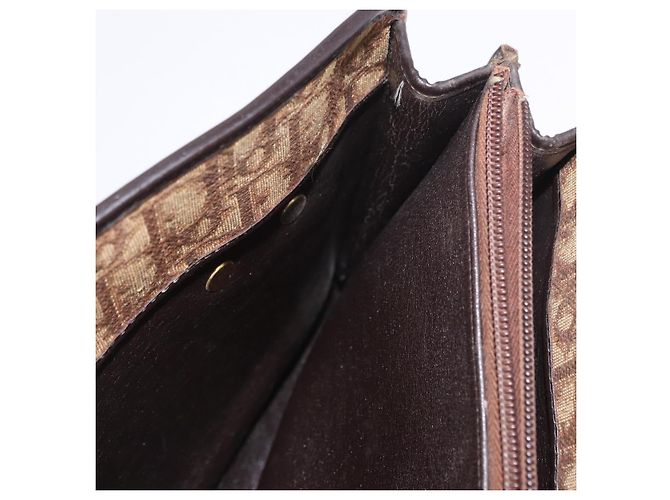 Borsa Christian Dior Trotter Beige Oro Auth 189192 D'oro - vista 22
