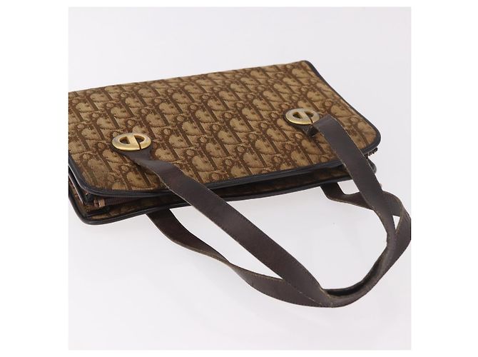 Borsa Christian Dior Trotter Beige Oro Auth 189192 D'oro - vista 6