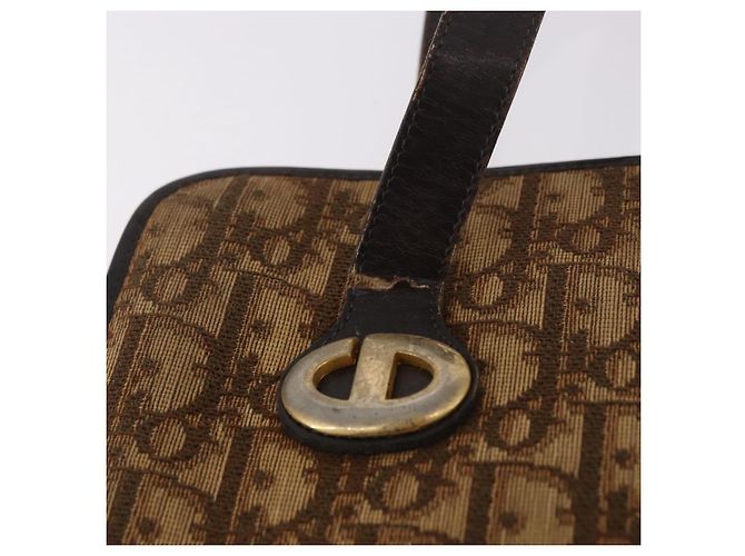Borsa Christian Dior Trotter Beige Oro Auth 189192 D'oro - vista 9