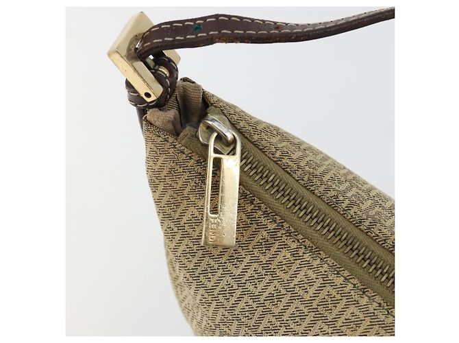FENDI Zucchino Canvas Hand Pouch Beige Gold Authentisch 188611A Golden - Ansicht 10