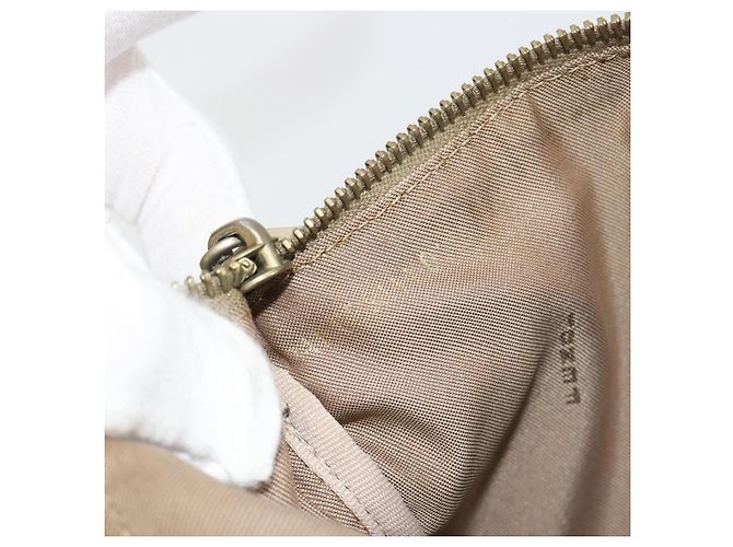 FENDI Zucchino Canvas Hand Pouch Beige Gold Authentisch 188611A Golden - Ansicht 12