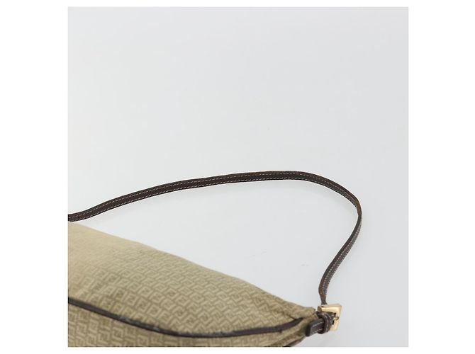 FENDI Zucchino Canvas Hand Pouch Beige Gold Authentisch 188611A Golden - Ansicht 14