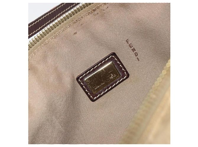 FENDI Zucchino Canvas Hand Pouch Beige Gold Authentisch 188611A Golden - Ansicht 19