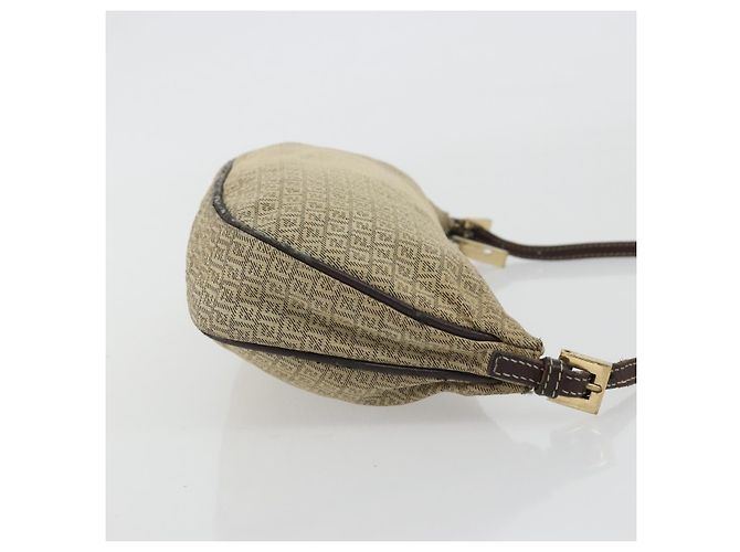 FENDI Zucchino Canvas Hand Pouch Beige Gold Authentisch 188611A Golden - Ansicht 3
