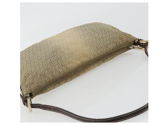 FENDI Zucchino Canvas Hand Pouch Beige Gold Authentisch 188611A Golden - Ansicht 6