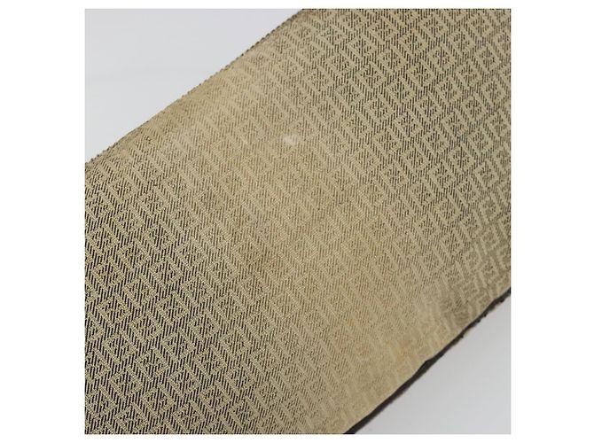 FENDI Zucchino Canvas Hand Pouch Beige Gold Authentisch 188611A Golden - Ansicht 9