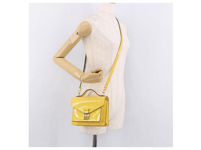 LOUIS VUITTON Borsa Monogram Vernis Monceau BB 2way Gialla LV Auth 190117A Giallo - vista 28