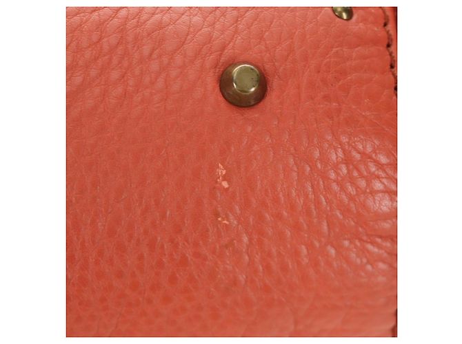 Chloé Borsa a mano Chloe Paddington in pelle Arancione Oro Argento Autentica am12020SAM D'oro - vista 10