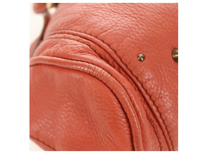 Chloé Borsa a mano Chloe Paddington in pelle Arancione Oro Argento Autentica am12020SAM D'oro - vista 11