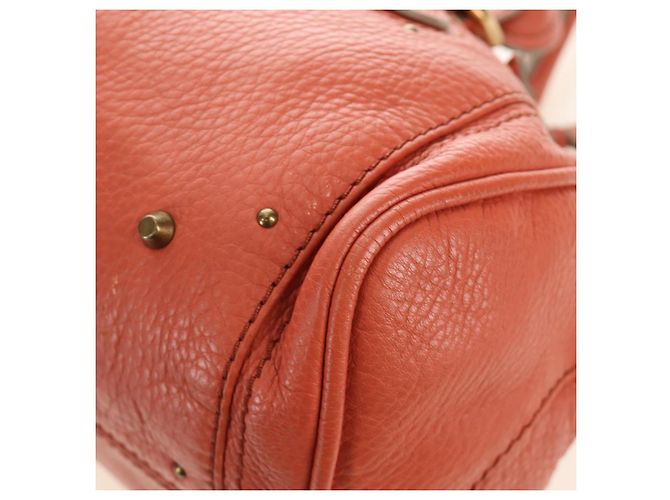 Chloé Borsa a mano Chloe Paddington in pelle Arancione Oro Argento Autentica am12020SAM D'oro - vista 12