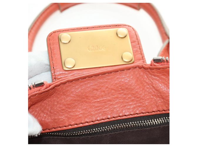 Chloé Borsa a mano Chloe Paddington in pelle Arancione Oro Argento Autentica am12020SAM D'oro - vista 18