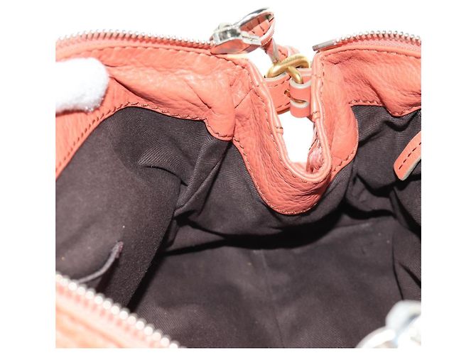 Chloé Borsa a mano Chloe Paddington in pelle Arancione Oro Argento Autentica am12020SAM D'oro - vista 21