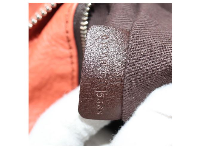 Chloé Borsa a mano Chloe Paddington in pelle Arancione Oro Argento Autentica am12020SAM D'oro - vista 24