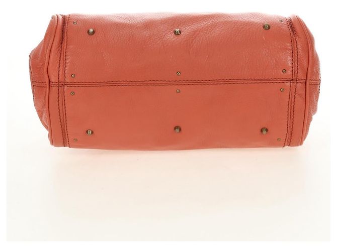 Chloé Borsa a mano Chloe Paddington in pelle Arancione Oro Argento Autentica am12020SAM D'oro - vista 9