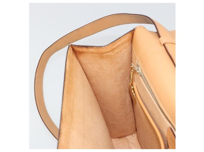 Céline Borsa a Spalla CELINE Macadam Canvas PVC Pelle Marrone Oro Auth 189539A D'oro - vista 21
