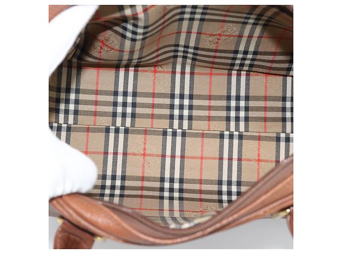 Borsa Burberry in pelle marrone oro Auth ep15010 D'oro - vista 11