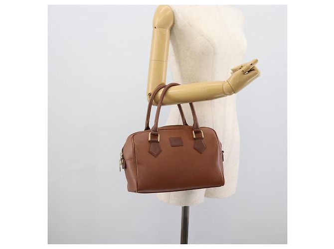 Borsa Burberry in pelle marrone oro Auth ep15010 D'oro - vista 21