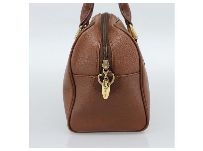 Borsa Burberry in pelle marrone oro Auth ep15010 D'oro - vista 3