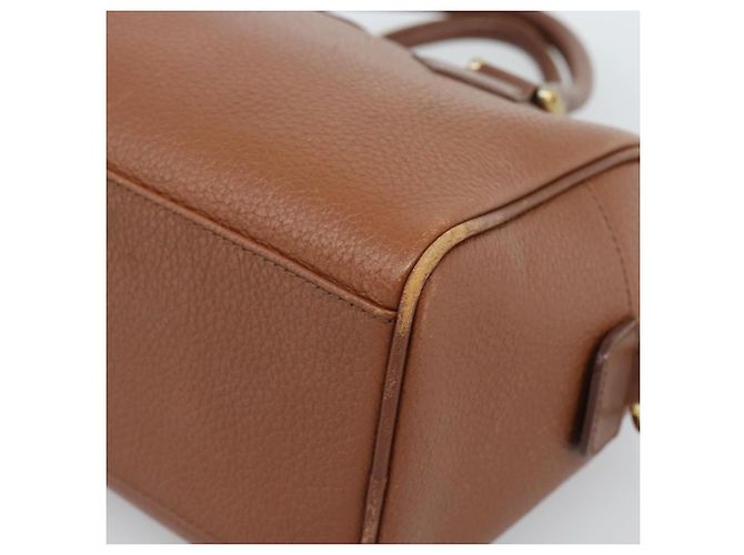 Borsa Burberry in pelle marrone oro Auth ep15010 D'oro - vista 9
