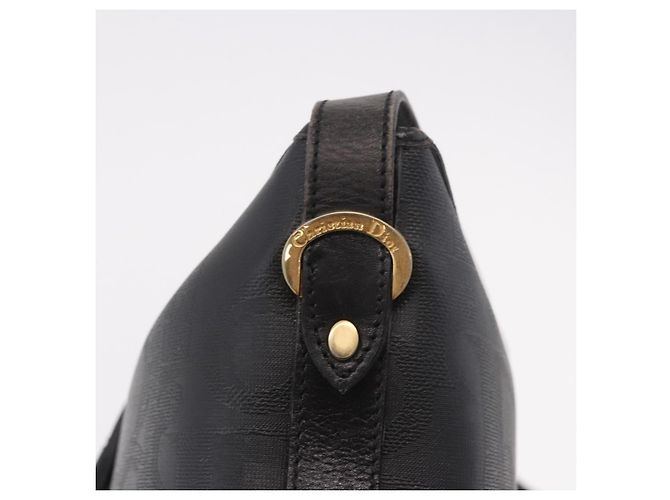 Borsa a tracolla Christian Dior Trotter PVC Nero Oro Auth bs35923 D'oro - vista 15