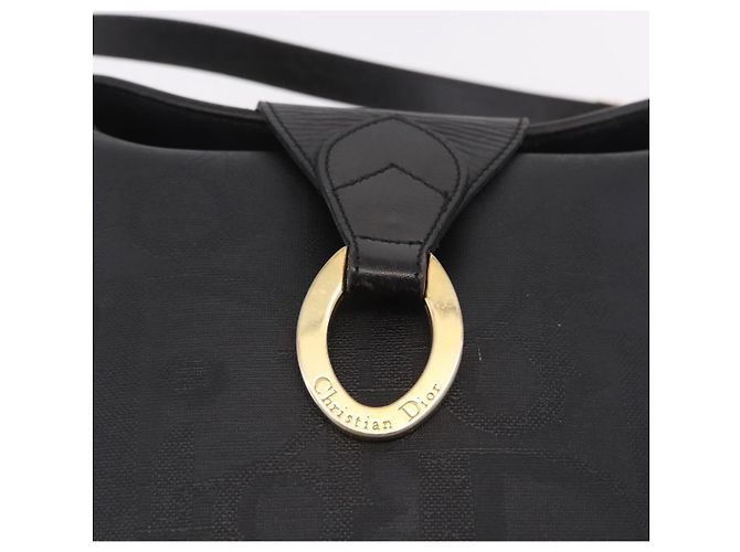 Borsa a tracolla Christian Dior Trotter PVC Nero Oro Auth bs35923 D'oro - vista 16
