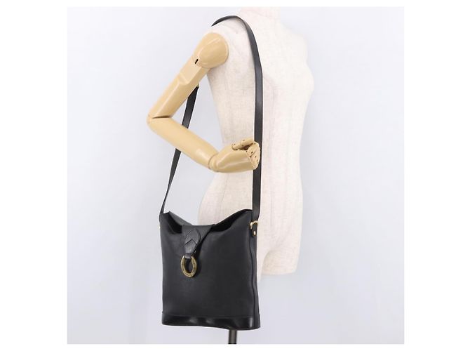 Borsa a tracolla Christian Dior Trotter PVC Nero Oro Auth bs35923 D'oro - vista 25