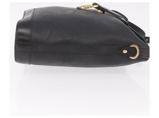 Borsa a tracolla Christian Dior Trotter PVC Nero Oro Auth bs35923 D'oro - vista 4