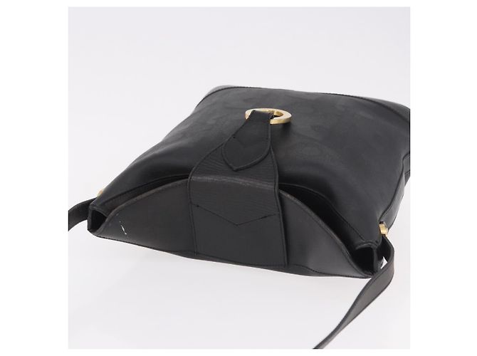 Borsa a tracolla Christian Dior Trotter PVC Nero Oro Auth bs35923 D'oro - vista 6