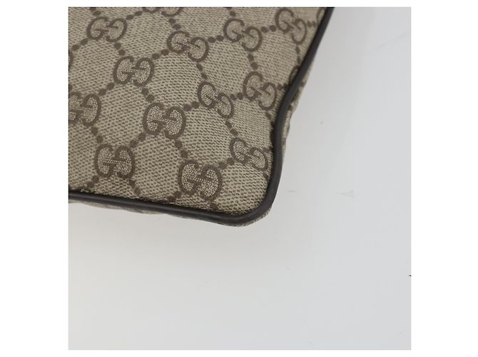 Borsa a tracolla GUCCI GG Supreme PVC Beige Argento 141626 Auth 190277A - vista 10